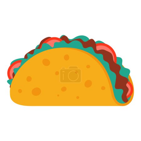 Mexikanischer Taco isoliert auf weißem Hintergrund