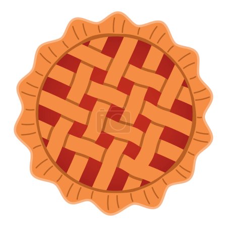 Sweet pie, baked goods, vector illustration