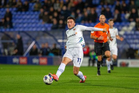 Photo for Josh Hawkes passes the ball during the Sky Bet League 2 match Tranmere Rovers vs Rochdale at Prenton Park, Birkenhead, United Kingdom, 25th October 202 - Royalty Free Image