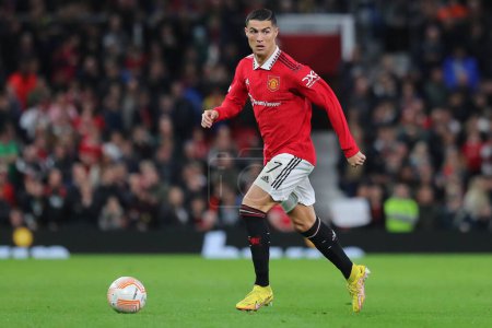 Photo for Cristiano Ronaldo during the UEFA Europa League match Manchester United vs Sheriff Tiraspol at Old Trafford, Manchester, United Kingdom, 27th October 202 - Royalty Free Image