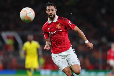 Photo for Bruno Fernandes during the UEFA Europa League match Manchester United vs Sheriff Tiraspol at Old Trafford, Manchester, United Kingdom, 27th October 202 - Royalty Free Image