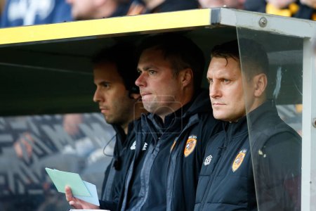 Photo for Andy Dawson interim manager of Hull City during the Sky Bet Championship match Hull City vs Blackburn Rovers at MKM Stadium, Hull, United Kingdom, 29th October 202 - Royalty Free Image