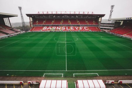 Photo for General view inside Oakwell Stadium ahead of the Sky Bet League 1 match Barnsley vs Forest Green Rovers at Oakwell, Barnsley, United Kingdom, 29th October 202 - Royalty Free Image