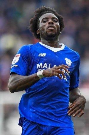 Photo for Sheyi Ojo #10 of Cardiff City  during the Sky Bet Championship match Cardiff City vs Rotherham United at Cardiff City Stadium, Cardiff, United Kingdom, 29th October 202 - Royalty Free Image