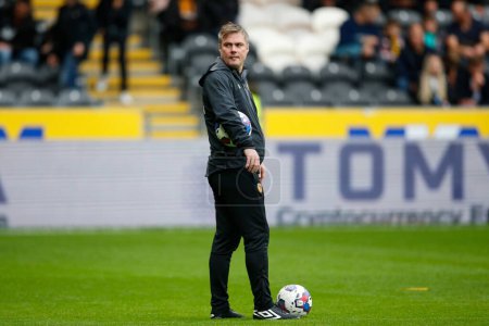 Photo for Robbie Stockdale first team coach of Hull City during the Sky Bet Championship match Hull City vs Blackburn Rovers at MKM Stadium, Hull, United Kingdom, 29th October 202 - Royalty Free Image