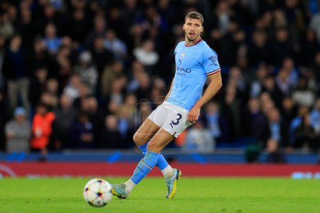 Photo for Ruben Dias #3 of Manchester City in action during the UEFA Champions League match Manchester City vs Sevilla at Etihad Stadium, Manchester, United Kingdom, 2nd November 202 - Royalty Free Image