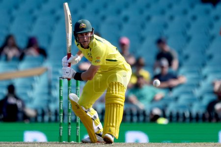 Téléchargez les photos : Marnus Labuschagne d'Australie chauves-souris lors du Dettol Series 2nd ODI match Australie vs Angleterre au SCG, Sydney, Australie, 19 novembre 2022 - en image libre de droit