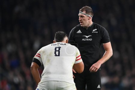 Photo for Brodie Retallick of New Zealand prepares for the line out during the Autumn internationals match England vs New Zealand at Twickenham Stadium, Twickenham, United Kingdom, 19th November 2022 - Royalty Free Image