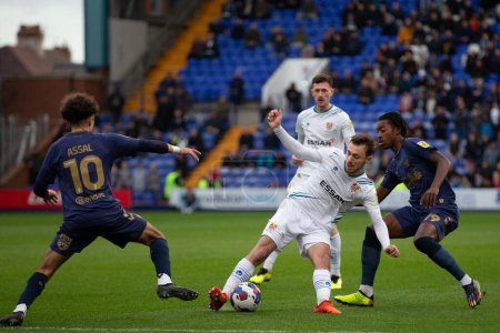 Photo for Lee O'Connor #4 of Tranmere Rovers passes the ball during the Sky Bet League 2 match Tranmere Rovers vs AFC Wimbledon at Prenton Park, Birkenhead, United Kingdom, 19th November 2022 - Royalty Free Image