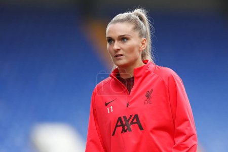 Photo for Melissa Lawley #11 of Liverpool Women before the FA Womens Continental League Cup match Liverpool Women vs Blackburn Rovers Ladies at Prenton Park, Birkenhead, United Kingdom, 27th November 2022 - Royalty Free Image
