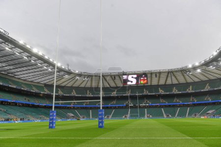 Foto de Vista general del Estadio Twickenham, sede del Rugby de Inglaterra durante el partido internacional de otoño Inglaterra vs Sudáfrica en el Estadio Twickenham, Twickenham, Reino Unido, 26 de noviembre de 2022 - Imagen libre de derechos