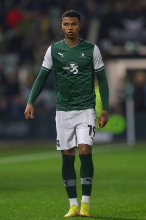 Photo for Morgan Whittaker #19 of Plymouth Argyle during the Sky Bet League 1 match Plymouth Argyle vs Port Vale at Home Park, Plymouth, United Kingdom, 2nd December 202 - Royalty Free Image