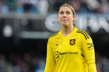 Photo for Mary Earps #27 of Manchester United reacts during the The FA Women's Super League match Manchester City Women vs Manchester United Women at Etihad Stadium, Manchester, United Kingdom, 11th December 2022 - Royalty Free Image