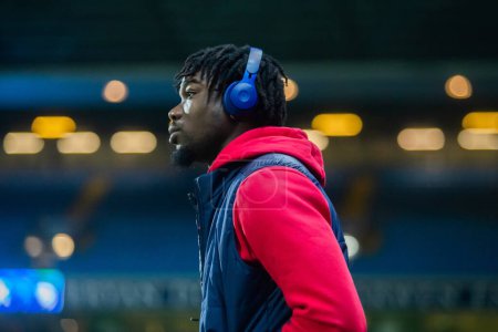 Photo for Loc Mbe Soh #6 of Nottingham Forest checks out the pitch before the Carabao Cup Fourth Round match Blackburn Rovers vs Nottingham Forest at Ewood Park, Blackburn, United Kingdom, 21st December 2022 - Royalty Free Image