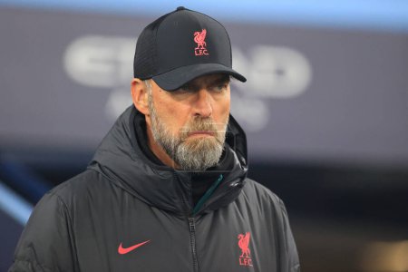 Photo for Liverpool manager Jurgen Klopp during the Carabao Cup Fourth Round match Manchester City vs Liverpool at Etihad Stadium, Manchester, United Kingdom, 22nd December 202 - Royalty Free Image