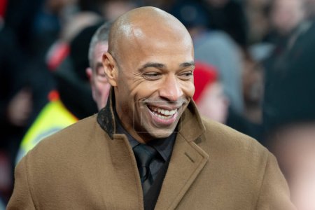 Photo for Thierry Henry was commentating at this game of the Premier League match Arsenal vs West Ham United at Emirates Stadium, London, United Kingdom, 26th December 202 - Royalty Free Image
