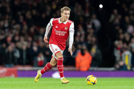 Photo for Martin Odegaard #8 of Arsenal during the Premier League match Arsenal vs West Ham United at Emirates Stadium, London, United Kingdom, 26th December 202 - Royalty Free Image