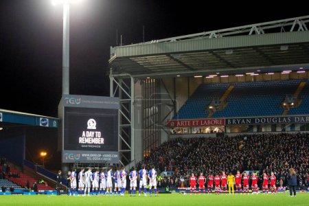 Photo for Blackburn Rovers and Middlesborough pay their respects to the late Pele during the Sky Bet Championship match Blackburn Rovers vs Middlesbrough at Ewood Park, Blackburn, United Kingdom, 29th December 202 - Royalty Free Image