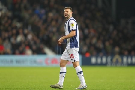 Photo for Erik Pieters #15 of West Bromwich Albion during the Sky Bet Championship match West Bromwich Albion vs Preston North End at The Hawthorns, West Bromwich, United Kingdom, 29th December 202 - Royalty Free Image