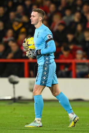 Photo for Dean Henderson #1 of Nottingham Forest during the Premier League match Nottingham Forest vs Chelsea at City Ground, Nottingham, United Kingdom, 1st January 202 - Royalty Free Image