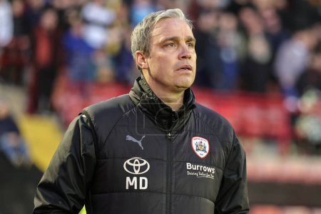 Photo for Michael Duff manager of Barnsley during the Sky Bet League 1 match Barnsley vs Bolton Wanderers at Oakwell, Barnsley, United Kingdom, 2nd January 202 - Royalty Free Image