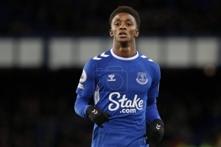 Photo for Demarai Gray #11 of Everton during the Premier League match Everton vs Brighton and Hove Albion at Goodison Park, Liverpool, United Kingdom, 3rd January 202 - Royalty Free Image
