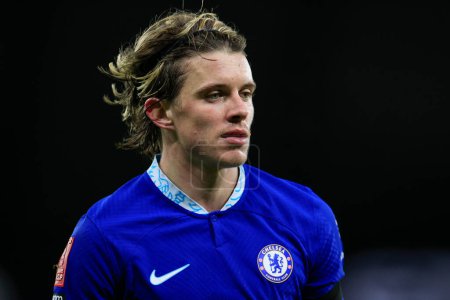 Foto de Conor Gallagher #23 of Chelsea during the FA Cup Third Round match Manchester City vs Chelsea at Etihad Stadium, Manchester, United Kingdom, 8th January 202 - Imagen libre de derechos
