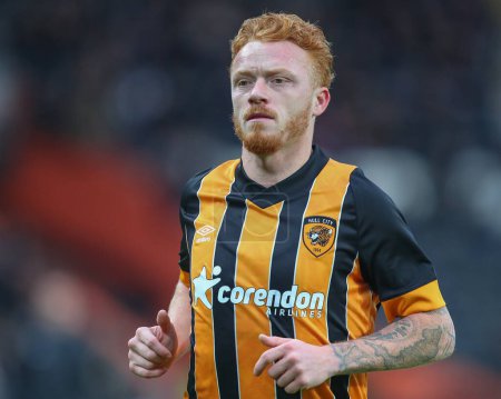 Foto de Ryan Woods #15 of Hull City during the Emirates FA Cup Third Round match Hull City vs Fulham at MKM Stadium, Hull, United Kingdom, 7th January 202 - Imagen libre de derechos
