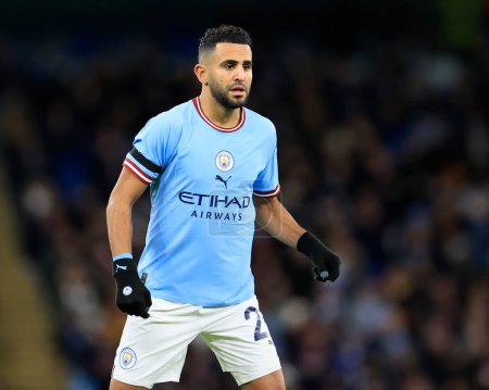 Photo for Riyad Mahrez #26 of Manchester City during the FA Cup Third Round match Manchester City vs Chelsea at Etihad Stadium, Manchester, United Kingdom, 8th January 202 - Royalty Free Image