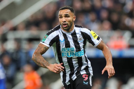 Photo for Callum Wilson #9 of Newcastle United during the Carabao Cup Quarter Final match Newcastle United vs Leicester City at St. James's Park, Newcastle, United Kingdom, 10th January 202 - Royalty Free Image