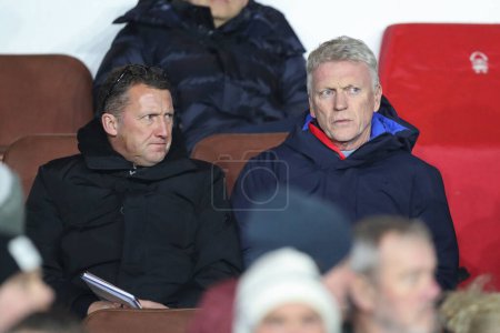Photo for David Moyes, manager of West Ham is in attendance for tonights Carabao Cup Quarter Final match Nottingham Forest vs Wolverhampton Wanderers at City Ground, Nottingham, United Kingdom, 11th January 2023 - Royalty Free Image
