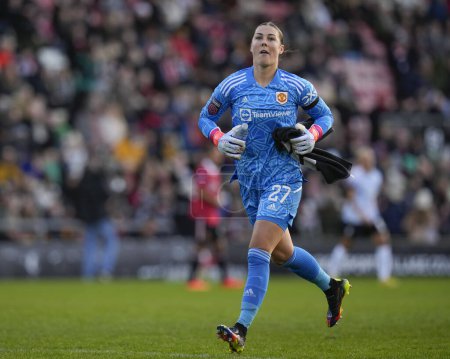 Photo for Mary Earps #27 of Manchester United during the The Fa Women's Super League match Manchester United Women vs Liverpool Women at Leigh Sports Village, Leigh, United Kingdom, 15th January 202 - Royalty Free Image