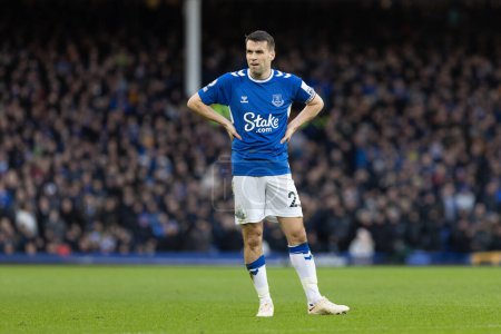 Photo for Seamus Coleman #23 of Everton during the Premier League match Everton vs Southampton at Goodison Park, Liverpool, United Kingdom, 14th January 202 - Royalty Free Image