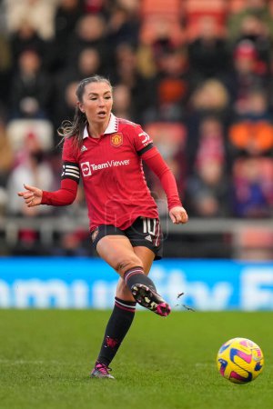 Photo for Katie Zelem #10 of Manchester United during the The Fa Women's Super League match Manchester United Women vs Liverpool Women at Leigh Sports Village, Leigh, United Kingdom, 15th January 202 - Royalty Free Image