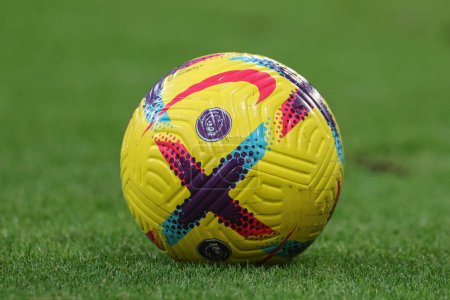 Photo for The match ball is seen during the Premier League match Newcastle United vs Fulham at St. James's Park, Newcastle, United Kingdom, 15th January 202 - Royalty Free Image