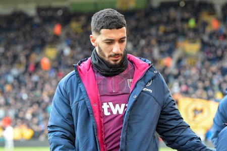 Photo for Said Benrahma #22 of West Ham United before the Premier League match Wolverhampton Wanderers vs West Ham United at Molineux, Wolverhampton, United Kingdom, 14th January 202 - Royalty Free Image