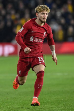 Photo for Harvey Elliott #19 of Liverpool during the Emirates FA Cup Third Round Replay match Wolverhampton Wanderers vs Liverpool at Molineux, Wolverhampton, United Kingdom, 17th January 202 - Royalty Free Image