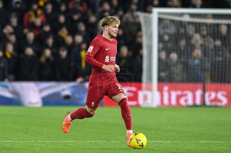 Photo for Harvey Elliott #19 of Liverpool breaks with the ball during the Emirates FA Cup Third Round Replay match Wolverhampton Wanderers vs Liverpool at Molineux, Wolverhampton, United Kingdom, 17th January 202 - Royalty Free Image