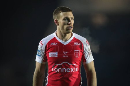 Photo for Tom Opacic #3 of Hull KR during the Rugby League Pre Season match Featherstone Rovers vs Hull KR at The Milennium Stadium, Featherstone, United Kingdom, 20th January 202 - Royalty Free Image