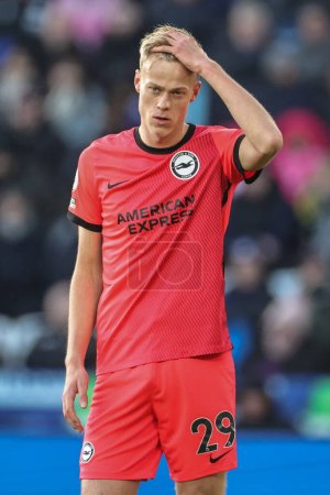 Photo for Jan Paul van Hecke #29 of Brighton & Hove Albion during the Premier League match Leicester City vs Brighton and Hove Albion at King Power Stadium, Leicester, United Kingdom, 21st January 202 - Royalty Free Image