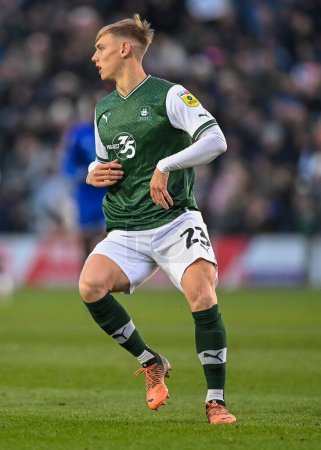 Photo for Plymouth Argyle forward Ben Waine (23)   during the Sky Bet League 1 match Plymouth Argyle vs Cheltenham Town at Home Park, Plymouth, United Kingdom, 21st January 202 - Royalty Free Image
