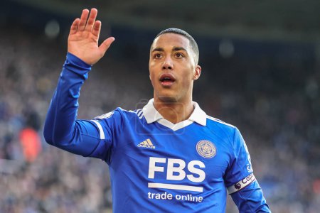 Photo for Youri Tielemans #8 of Leicester City during the Premier League match Leicester City vs Brighton and Hove Albion at King Power Stadium, Leicester, United Kingdom, 21st January 202 - Royalty Free Image