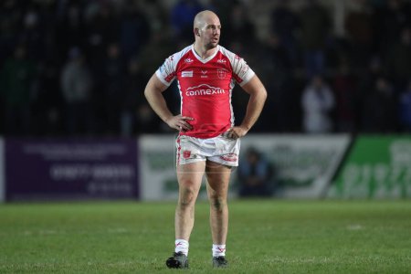 Téléchargez les photos : George King #10 of Hull KR during the Rugby League Pre Season match Featherstone Rovers vs Hull KR at The Milennium Stadium, Featherstone, United Kingdom, 20th January 202 - en image libre de droit