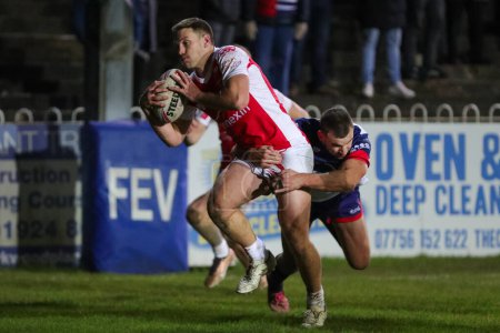 Photo for Tom Opacic #3 of Hull KR in action during the Rugby League Pre Season match Featherstone Rovers vs Hull KR at The Milennium Stadium, Featherstone, United Kingdom, 20th January 202 - Royalty Free Image
