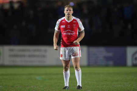 Photo for Jordan Abdull #7 of Hull KR during the Rugby League Pre Season match Featherstone Rovers vs Hull KR at The Milennium Stadium, Featherstone, United Kingdom, 20th January 202 - Royalty Free Image