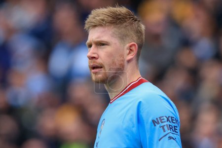 Photo for Kevin De Bruyne #17 of Manchester City during the Premier League match Manchester City vs Wolverhampton Wanderers at Etihad Stadium, Manchester, United Kingdom, 22nd January 202 - Royalty Free Image