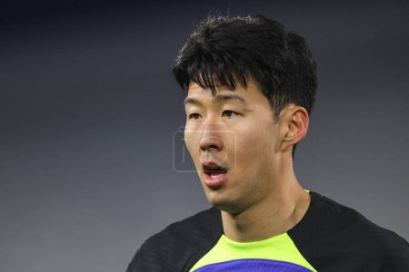 Photo for Son Heung-Min #7 of Tottenham Hotspur during the Premier League match Fulham vs Tottenham Hotspur at Craven Cottage, London, United Kingdom, 23rd January 202 - Royalty Free Image