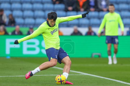 Photo for Son Heung-Min #7 of Tottenham Hotspur during the Premier League match Leicester City vs Tottenham Hotspur at King Power Stadium, Leicester, United Kingdom, 11th February 202 - Royalty Free Image
