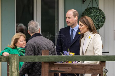 Photo for The Prince and Princess of Wales visit South Wales at Brynawel Rehabilitation Centre, Brynawel , United Kingdom, 28th February 2023 - Royalty Free Image