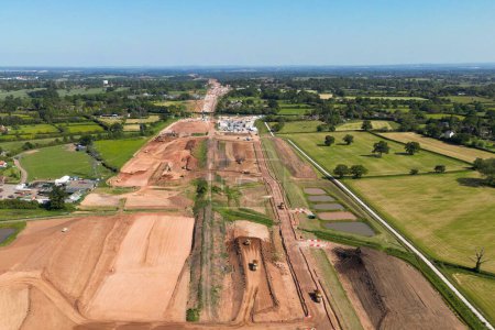 Photo for HS2 railway is under construction at Kenilworth Greenway, Balsall Common, United Kingdom - Royalty Free Image